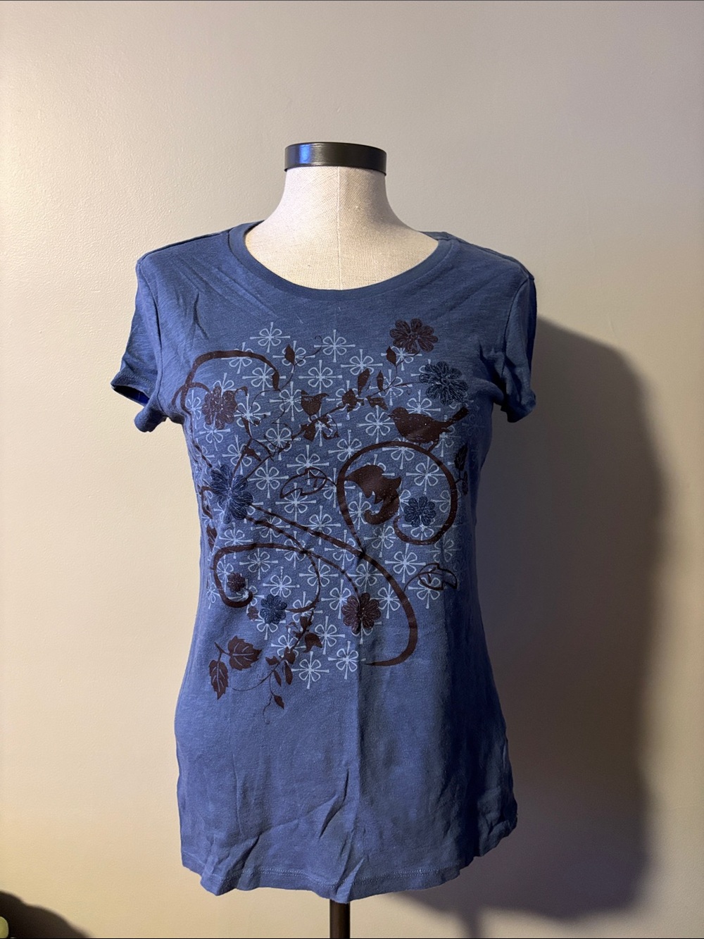 Sonoma Blue Short-Sleeve Floral Graphic Tee